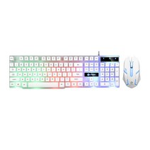 게이밍 키보등 컴퓨터 자판기 화이트 조약돌 게임용 피시방 개발자 코딩용, 단일사이즈, GTX300 화이트 세트