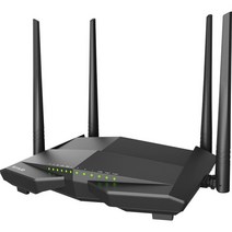 Tenda-V12 AC1200 듀얼밴드 와이파이 기가비트 VDSL/ADSL 모뎀 라우터 무선 리피터, 01 Black_01 EU plug