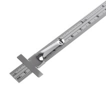 필러게이지 6인치 스테인레스 스틸 포켓 눈금자 1/32 mm/미터 눈금이 있는 편리한, 한개옵션0