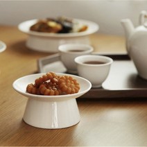 모루 레트로 홈 카페 디저트 굽 접시 3종(케이크 스탠드 트레이 다관 다과 플레이트), 8 인치