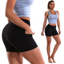 코튼나일론 3부 사이드포켓 숏팬츠 요가복 레깅스_D19