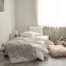 모달100% 어린이 이불 초등학생 곰돌이 간절기 알러지케어 옥수수솜 비염 침구 슈퍼싱글, 모달 스프레드 베개세트 S, 화이트