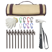 뉴룩 캠핑 (단조팩 + 망치 + 가방 + 카라비너 + 장갑) 세트, 10개