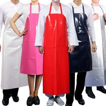 웰컴가운 AV80 양면 방수 PU 목걸이 앞치마 수산시장 식당 급식, AV80 핑크M