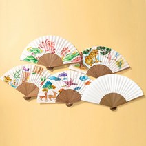 [바이오로드 합죽선 만들기 고급형] 한지 접선 전통 접이식 쥘부채 재료, 무지