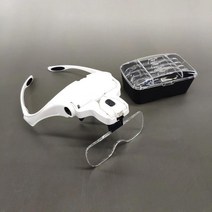 LED 조명 정밀 피부 확대경 고배율 루페 안경 확대기, 1