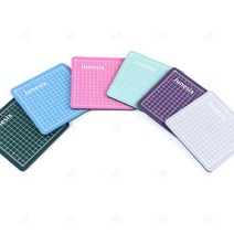 미니 커팅매트 양면 컷팅매트 다꾸 스티커 고무판 8X8cm, 퍼플