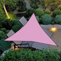 선쉐이드 삼각 사각 차광막 그늘막 sun sail 방수 oxford awning shading net triangle 야외 캐노피 수영 캠핑 하이킹 차양, 분홍색, 4x4x4m
