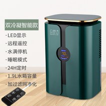 제습기 대용량 가정용 저소음 화장실 흡습기 소형 실내 침실 거실 건조 제습 곰팡이 제거 기계 음소거, 스마트 듀얼 콘덴서 리모컨 플래
