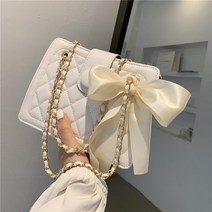 DFMEI.실크 스카프.Silk scarf.모닝스카프백 여성 패션 퀼팅 체인백 질감 숄더 겸 크로스백
