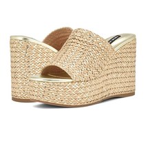 나인웨스트 Everie 2 웨지 여자여름샌들힐 가보시 슬리퍼 골드 10센치