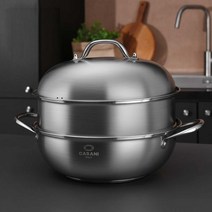 까사니 인덕션용냄비 2단찜솥 찜냄비 찜기28cm