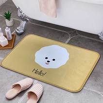 강아지 얼굴 러그 예쁜 욕실 주방 베란다 데코 매트, 03_NEWPLACES