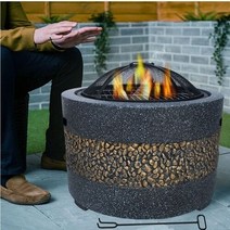 주물화목난로 휴대용 바베큐 그릴 전기 실내 목재 스토브 한국어 오븐 가마솥 주철 Firepit Ogrodowy Charbon 화목난로연통 캠핑, 3.STYLE C