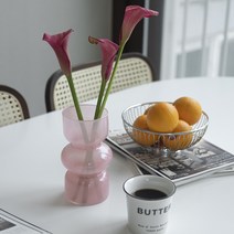 끌라르떼 글라스 화병 디자인 꽃병, 로즈쿼츠