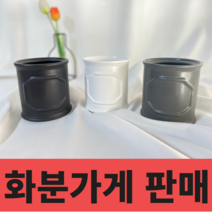 바른화분 무광 원형 11cm 화분쇼핑몰 인테리어 웨인스코팅 화분, 화이트
