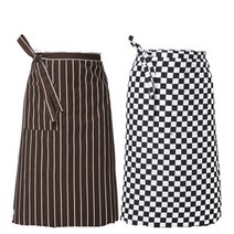 식당 셰프 주방장 심플 디자인 허리 앞치마 쿠킹클래스 아뜰리에 홈웨어 플라워공방 원예작업, 블랙 줄무늬
