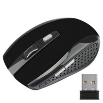 게임마우스 게이밍 2.4GHz 무선 마우스 USB 수신기 프로 게이머 PC 노트북 데스크탑 컴퓨터 6 버튼 광학, [04] Matte Black