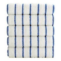 100%국내생산 호텔수건 코마사 190g 10장 인테리어 타월 시크라인, 블루 10장