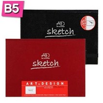 S1006-적색 양장스케치북 B5 105g 제본 80장 -45880, 없음