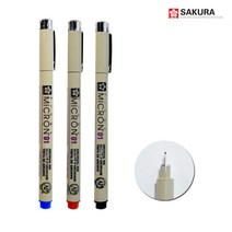 [씨엠몰-JS] 사쿠라 피그마 마이크론 01 (0.25mm) 캘리 일러스트 만화그리기, 1개, 빨강