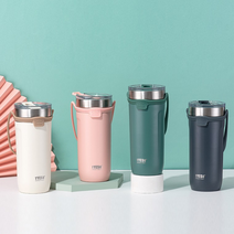 TYESO 스테인리스 보온병 핸드스트랩 텀블러 550/710ml, 710ml, 다크그레이