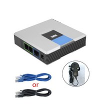 VoIP Gateway 2 Ports SIP V2 프로토콜 인터넷 전화 어댑터 Linksys PAP2T 용 네트워크 케이블, 금
