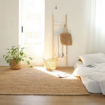 BUyuS여름 거실카페트 쇼파 매트 베란다 라탄러그 천연수초굿딜 브이숍