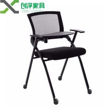 접이식 학원책상 1인 강의실 수강용 일체형 책상 의자, 바퀴 + 받침대 포함