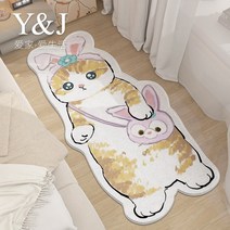 고양이 침실 카페트 침대 옆 러그 캐릭터 아기방 아이방 원룸 러그 방바닥매트 방음 친환경