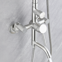 준앤코 SUS304 스테인리스 해바라기 샤워기 스테인레스 젠다이 설치가능 스텐 레인샤워 Stainless Bathroom Shower Faucet Rainshower, SRS02