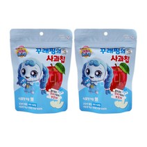 캐치티니핑 동결건조 꾸래핑의 사과칩 2개 천연과일칩 아기과자 알쏭달쏭