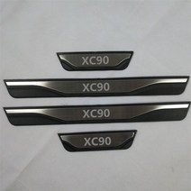 도어스커프 사이드 스텝 몰딩 트렉 자동차 스타일링 액세서리 스테인레스 스틸 도어 씰 스커프 플레이트, 01 xc90 4pcs