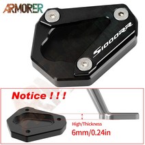 오토바이 부품오토바이 사이드 스탠드 확대 킥 플레이트 패드 BMW S 1000R R 2021, 01 S1000RR Black