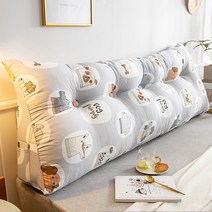 쿠션 다다미 침대 머리 쿠션 쿠션 대 쿠션 쿠션 쿠션 쿠션 침대 쿠션 삼각, X강아지 가족, 길이60두께23높이50Cm단추없음