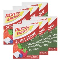 Dextro Energy Schulstoff Orange 덱스트로 에너지 포도당 글루코스 캔디 와일드 후르츠 50g 6팩