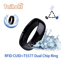 엑세스제어카드 NFC 스마트 듀얼 칩 링 RFID 복사기 토큰 13.56Mhz CUID 카드 배지 125Khz T5577 클론 키, [01] Size-66MM