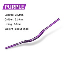 MTB 자전거 삼키기 모양의 핸들 바 31.8x720/780MM 초경량 액세서리 BMX Mountain Road Cycling Parts, [10] Purple-780