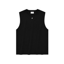 [빠른출고]/BEENTRILL 백로고 컴포트핏 슬리브리스 티셔츠(블랙)