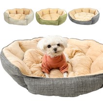 댕댕이가게 극세사 강아지 애견 방석, 7. 땅콩잼, 중형(아이보리)