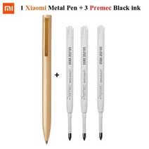 원래 샤오미 Mijia 메탈 로그인 펜 9.5mm 서명 PREMEC 부드러운 스위스 블랙 블루 레드 리필 내구성 비즈니스, 1Mi Pen 3 Premec ink_2