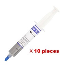 실리콘 서멀 고열 내열 구리스 오일 10pcs halnziye hy510-tu25 팩 25g 열 그리스 방열판 cpu gpu 구성 요소 열 전달 용 복합 인터페이스 재료, 없음