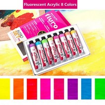 몽마트 금속 형광 컬러 아크릴 물감 페인트, 형광등 18ML