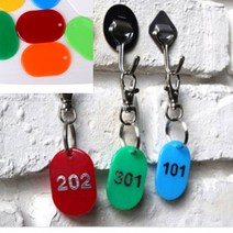 칼라 멀티플레이트 1P 차량키링 소량굿즈, 연두