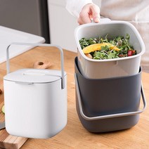1인자취 손안묻는 음식물쓰레기통 2.6L 음식물처리통 악취차단 잔반통 팬션