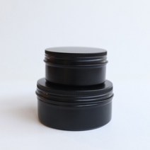 갓샵 원형 틴케이스 [블랙 150ml 8.3x3.8cm] 철제 알루미늄 철 금속 틴 캔, 없음
