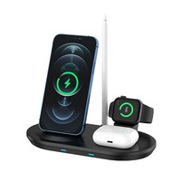 RUN 기술 3in1 고속 무선 충전기 아이폰 멀티, 블랙, 1개