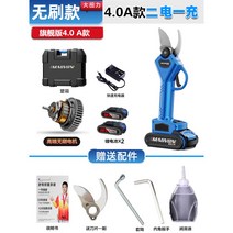 전동 충전전지가위 공구 다목적 꽃 원예 나무 작업용 감따는기구 가지치기 무선, 4.0CN 플래그십 배터리 2개세트