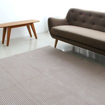 [천삼백케이] [에즈메이드] 코지 와플 면 카페트 러그 모카그레이 [150X230]