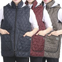 누빔 모자 조끼 앞치마 깔깔이 큰 두꺼운 기모 RM02, RM02 네이비L, 1개